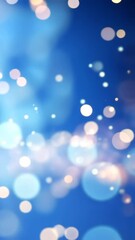 Aufkleber - Abstract blue bokeh lights background, blurred festive concept