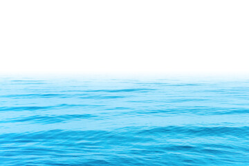 Wall Mural - blue sea water with waves in png isolated on transparent background