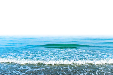 Wall Mural - blue sea water with waves in png isolated on transparent background