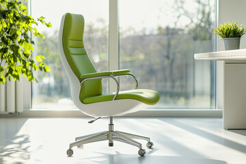 Sticker - Eco-Friendly Office Chair in Sustainable Green Office Design 