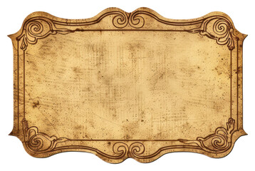 Wall Mural - PNG A retro ticket furniture plaque bronze.