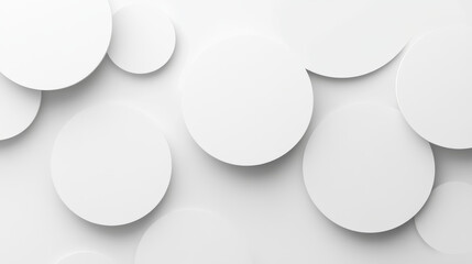 Poster - A simple and modern design featuring white circles against a clean background. The circles have a gradient effect, creating a luxurious look. There's plenty of space for adding text or other elements.