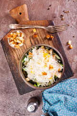 Canvas Print - Sauerkraut in a bowl closeup. Fermented food. Cabbage salad with carrots.