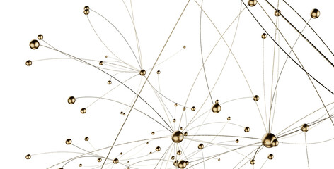 Aufkleber - Falling cyber particles. Big data stream. 3d