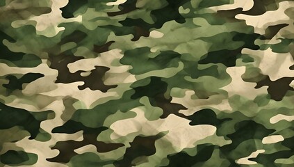 Sticker - texture camouflage army print khaki blurred background