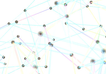 Poster - Abstract Colorful Network Illustration