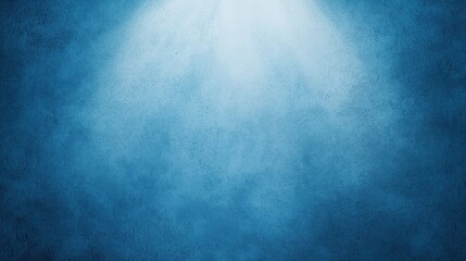 Poster - A serene blue textured background with soft light above, perfect for presentations, designs, or artwork requiring a calm and inviting atmosphere.