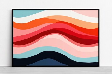 Poster - A vibrant abstract artwork featuring flowing waves of colors, perfect for modern decor, evoking energy and creativity in any space.
