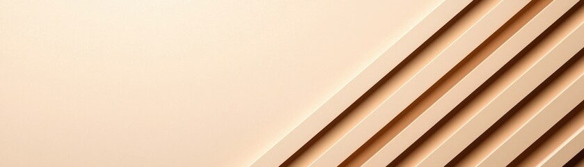 Poster - A series of diagonal lines creating a smooth, calming beige background, perfect for design projects and modern aesthetics.