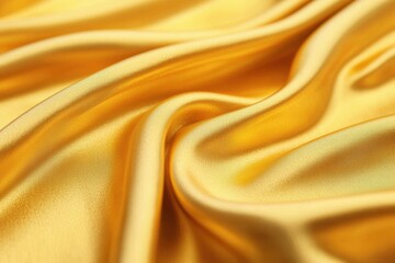 Poster - Elegant golden satin fabric draped smoothly, perfect for luxury design projects and fashion showcases, adding a warm and sophisticated vibe.