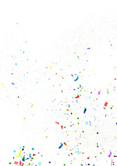 Poster - silver confetti explosion festive background