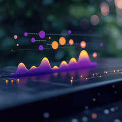 Poster - Futuristic Data Visualization in Modern Workspace