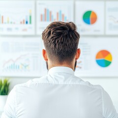 Poster - Data Analyst Reviewing Digital Dashboards and Reports
