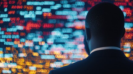 Poster - Executive Analyzing Real-Time Data with Holographic Display