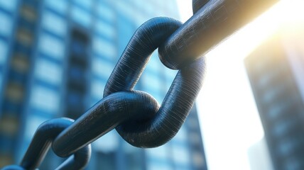 Poster - Modern Blockchain Concept in Urban Environment