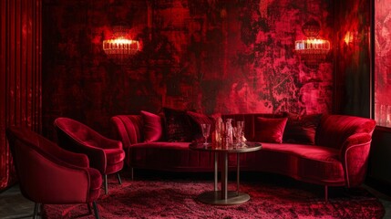 Aufkleber - Red fabric featuring a decorative star pattern, adding a fun and festive touch to any decor. Fashion design concept