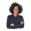 © Rawpixel.com - African businesswoman png sticker, confident look rough cut paper effect, transparent background