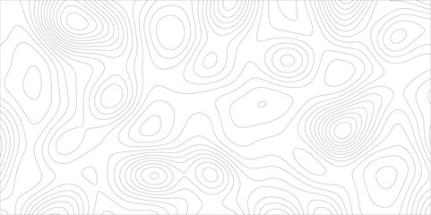 Poster - Ocean topographic line map with curvy wave isolines vector illustration. Abstract topographic contours map background, Vector contour topographic map. Cartography texture abstract banner use.	
