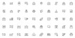 © gfxboss - Postal and email line icons collection. Message, envelope, mailing, postal letter, post office and mailbox outline icon set