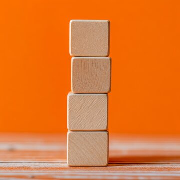 Lead by Example symbol. Concept word Lead by Example on wooden cubes. Beautiful orange background. Business and Lead by Example concept. Copy space.