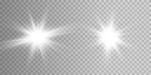 Wall Mural - glow light effect. star burst with sparkles.sun.