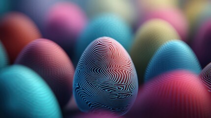 Poster - Vibrant and intricate patterns of colorful eggs showcasing unique designs and textures