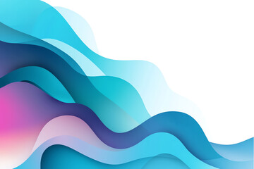 Wall Mural - Abstract fluid shapes a dynamic blend of blue and pink curves for modern design themes