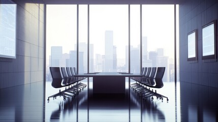 Corporate breakup prompts a strategic planning session among executives. Featuring a sleek boardroom. Showcasing the need for clarity in new directions. Ideal for leadership articles