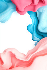 Wall Mural - Abstract fluid shapes in vibrant colors a beautiful blend of blue and pink backgrounds for creative projects