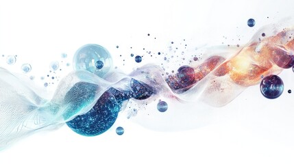 Poster - futuristic depiction of a quantum financial ecosystem