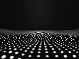 Poster - Abstract pattern of white circles on a black background