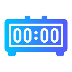 Wall Mural - digital clock gradient icon