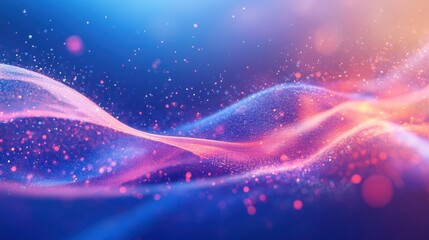 Poster - An artistic representation of quantum entanglement with financial implications, featuring swirling energy patterns and stock market indicators.