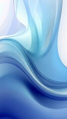 Aufkleber - Abstract blue liquid waves, modern art background. Creative fluid design concept