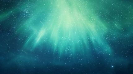 Wall Mural - aurora borealis rays illuminating the starry arctic sky with ethereal glow