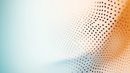 Poster - Abstract Dotted Texture: A mesmerizing abstract background with a gradient of blue, white, and orange. The dots are arranged in a wave-like pattern, creating a sense of motion and depth.
