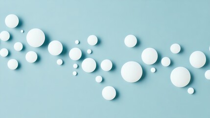 Poster - Minimalist light blue background with small white circles, representing simplicity and clarity.