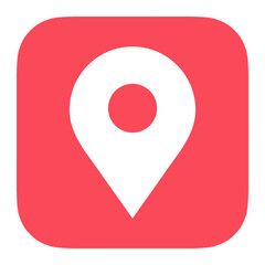 Poster - Location pin png icon sticker, flat graphic on transparent background