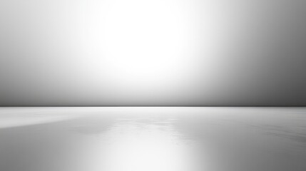 Poster - White and silver gradient shifts smoothly, creating a peaceful and serene backdrop, ideal for calming backgrounds or elegant, minimalist designs.