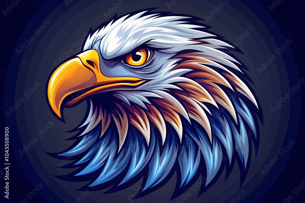 Bald Eagle Head Mascot Illustration - Fierce and Dynamic Design for ...