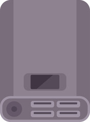 Poster - modern gas boiler is providing hot water for a home heating system
