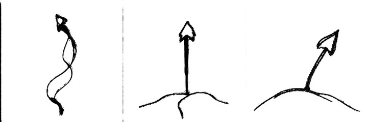 Leinwandbilder - Sign with abstract arrows. Icon with continuous line. Modern illustration.