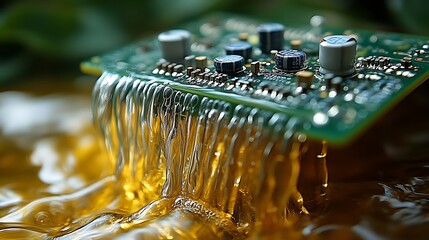 Poster - Close-Up of Melting Digital Circuit Board