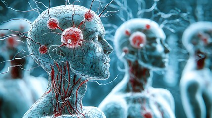 Aufkleber - Conceptual Representation of Artificial Intelligence and Art