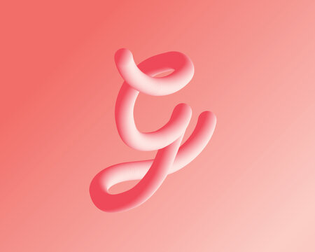 G Neon 3D Letter Monogram Poster

