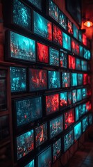 Poster - Futuristic Cityscape Visuals on Screens