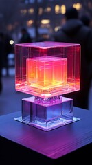 Poster - Interlocking Circuits in Vibrant Light Display
