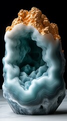 Poster - Striking Geode with Flowing Lines in Vibrant Shades