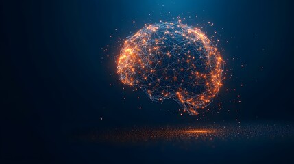 Aufkleber - A glowing geometric matrix depicting AI s model training process, abstract and hard to decipher, 4K resolution