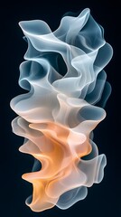 Poster - Abstract Surreal Waves Composition in Soft Hues